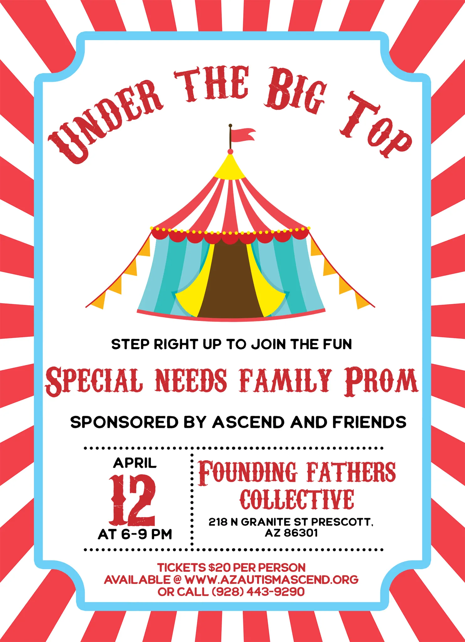 2025 Special Needs Prom, Under the Big Top event graphic